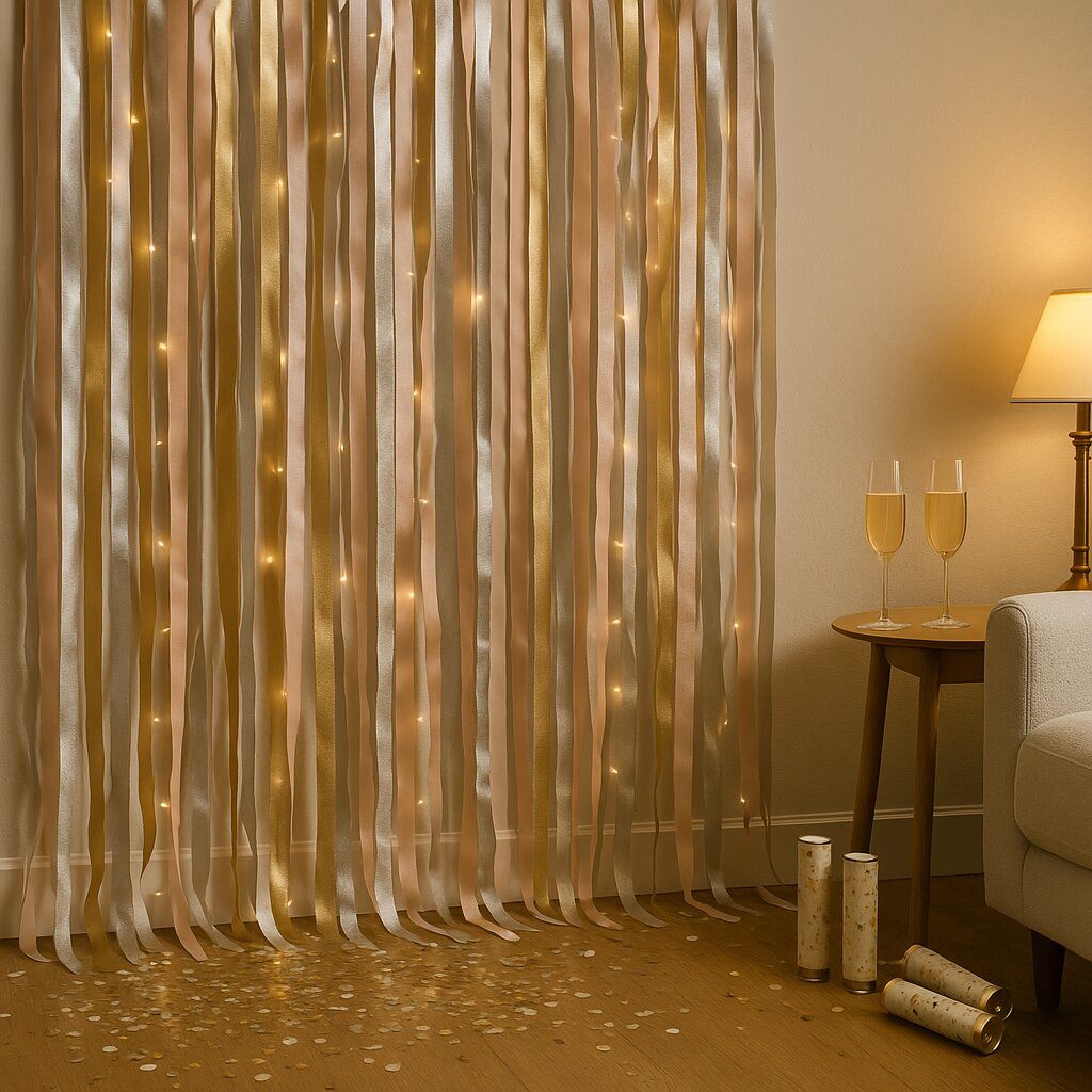 NYE at Home: How to Create the Perfect Photo Spot Using Only Streamers and Confetti