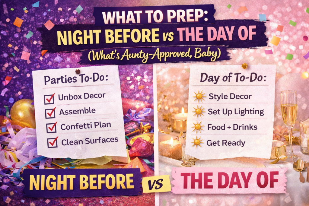What to Prep the Night Before vs the Day Of