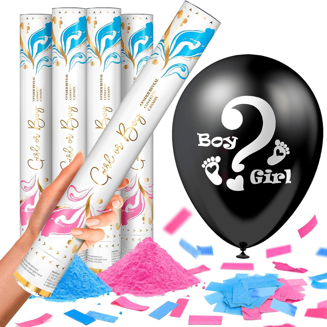 JAPJA Gender Reveal Powder Cannon & Confetti Balloon